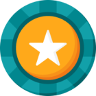 casino chip with star sign