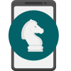 Responsible play symbolized by chess knight icon on mobile screen