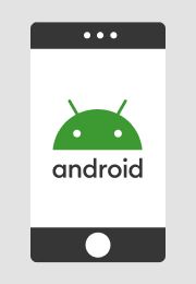 Mobile phone with Android logo