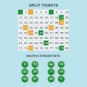 Online keno - split ticket