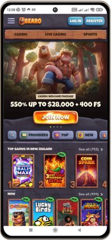 Mobile screenshot of Bearo Casino