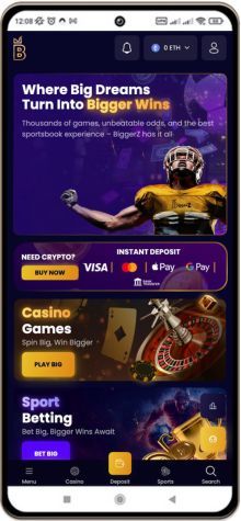 Mobile screenshot of BiggerZ Casino