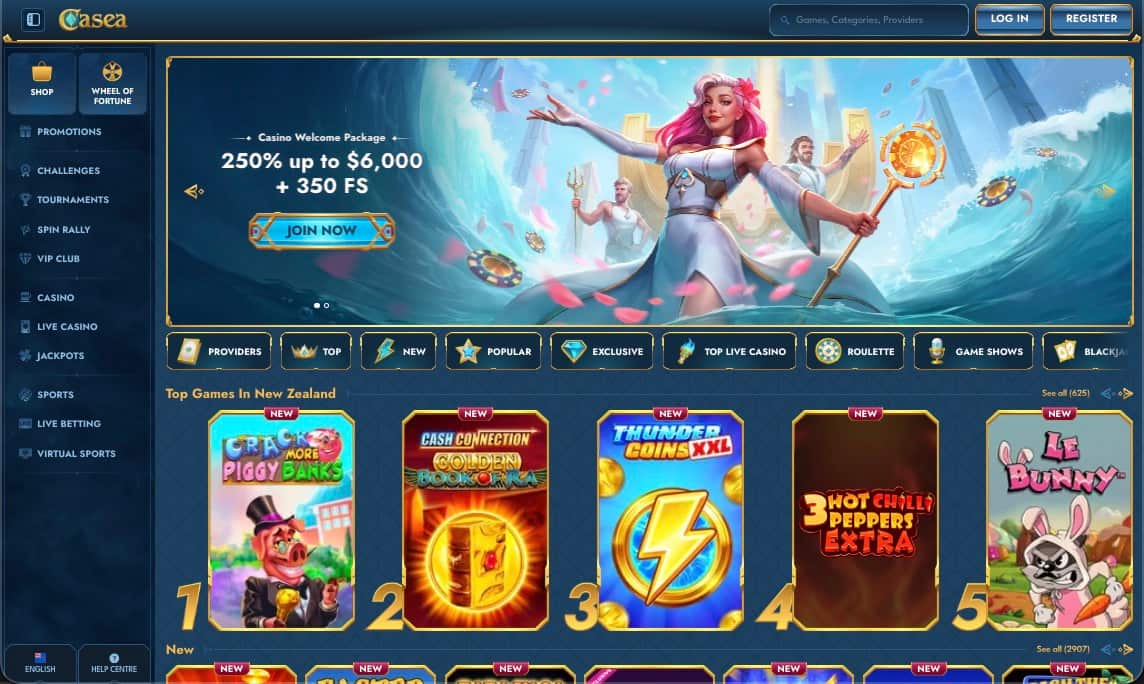 Casea casino main page