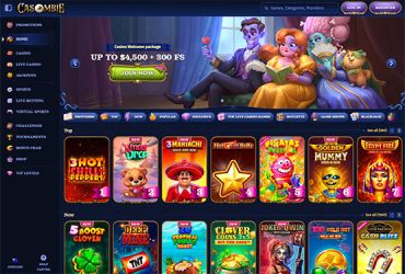 Casombie casino - main page