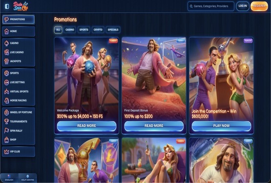 DudeSpin casino promotions page
