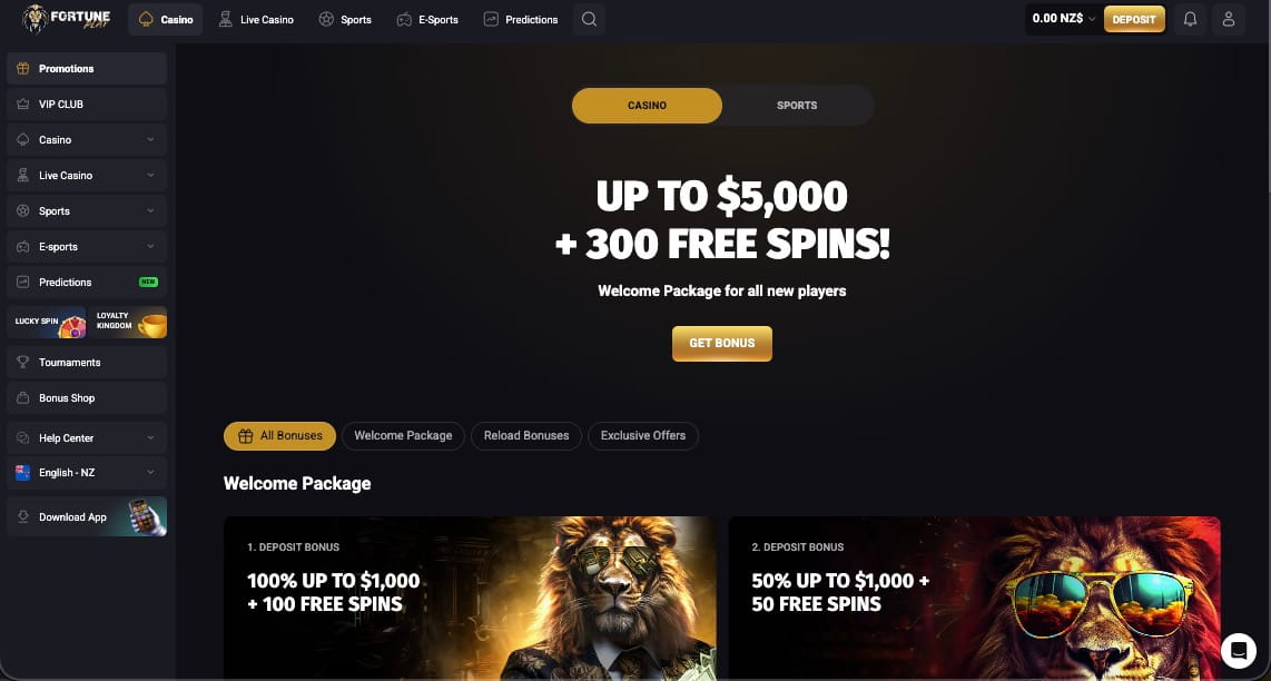 FortunePlay casino promotions page