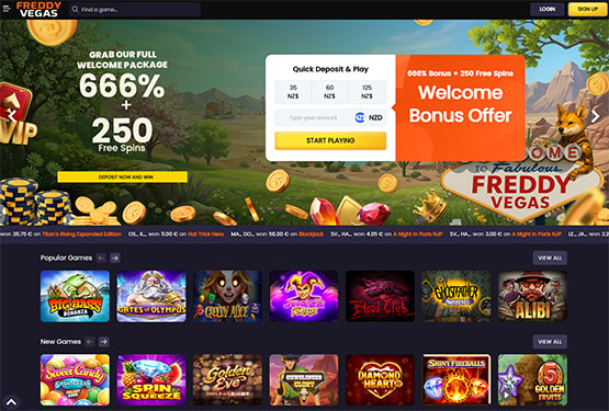 Freddyvegas casino main page