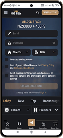 KingBilly Casino Mobile Screenshot