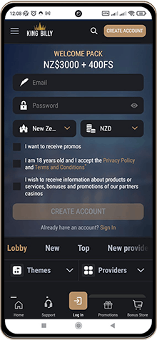 KingBilly Casino Mobile Screenshot