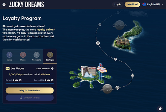 LuckyDreams casino loyalty program