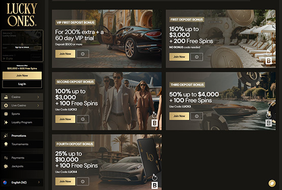 LuckyOnes Casino - Promotions