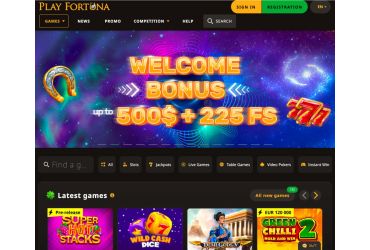 PlayFortuna main page