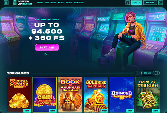 PowerUp casino main page