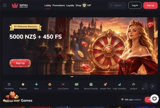 SpinEmpire casino main page
