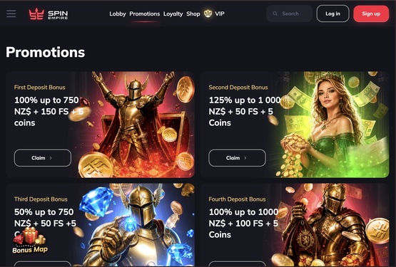 SpinEmpire casino promotions page