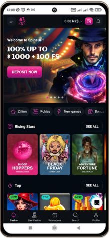 Mobile screenshot of SpinsUP Casino
