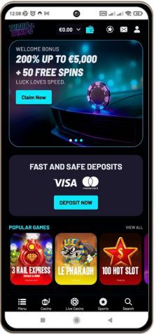 Mobile screenshot of Turbowins Casino