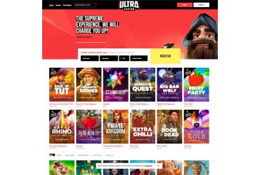 Ultra casino - main page