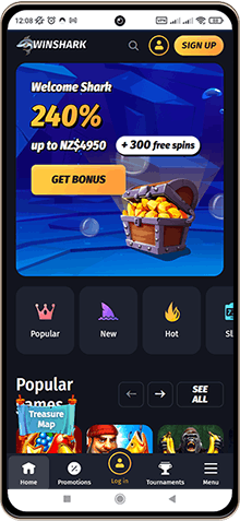 Mobile screenshot of Winshark Casino
