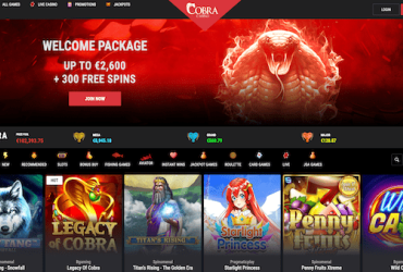 Cobra Casino homepage