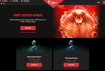 Cobra Casino bonuses