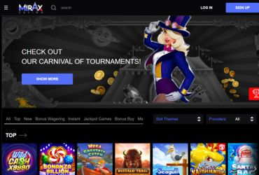 Mirax Casino - main page