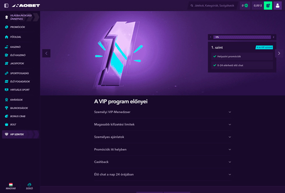 Naobet Casino VIP page