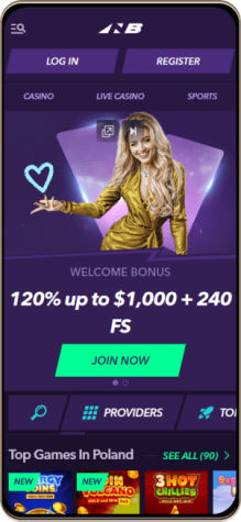 Mobile screenshot of Naobet Casino