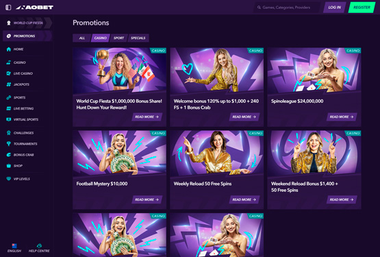 Naobet Casino promotions page
