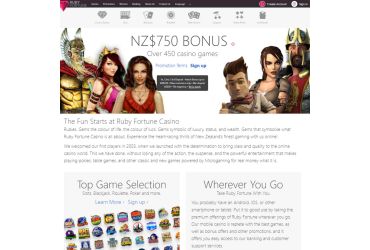 Ruby Fortune Casino - main page