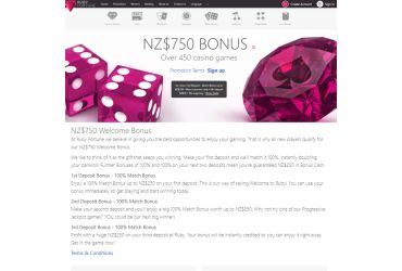 Ruby Fortune Casino - promotions