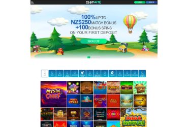Slotnite Casino - games page