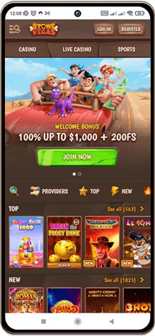 Mobile screenshot of Stonevegas Casino