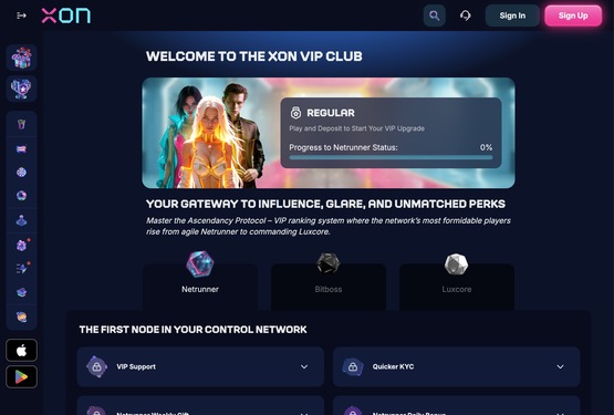 Xon.bet casino vip page