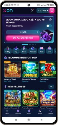 Mobile screenshot of Xon.bet Casino