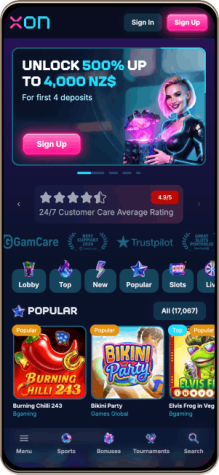 Mobile screenshot of Xon.bet Casino