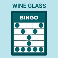 Online Bingo - wine glass pattern
