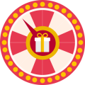 Bonus wheel with gift in the middle 