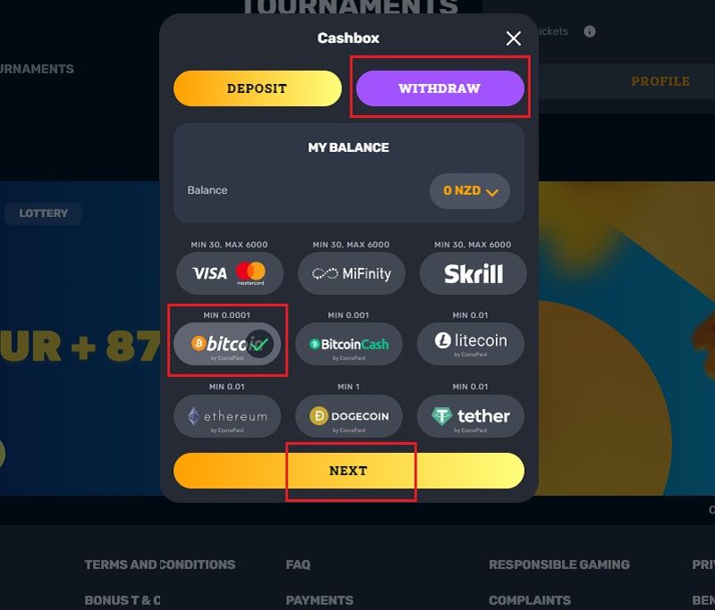 How to withdraw money step-4