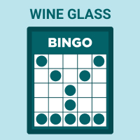 Online Bingo - wine glass pattern